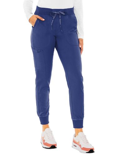 Med Couture Touch Women's 5-Pocket Rib-Knit Waistband Pant image thumbnail
