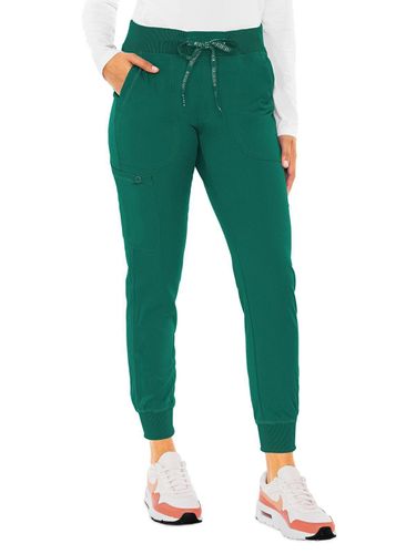 Med Couture Touch Women's 5-Pocket Rib-Knit Waistband Pant image thumbnail