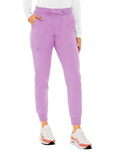 Med Couture Touch Women's 5-Pocket Rib-Knit Waistband Pant image thumbnail