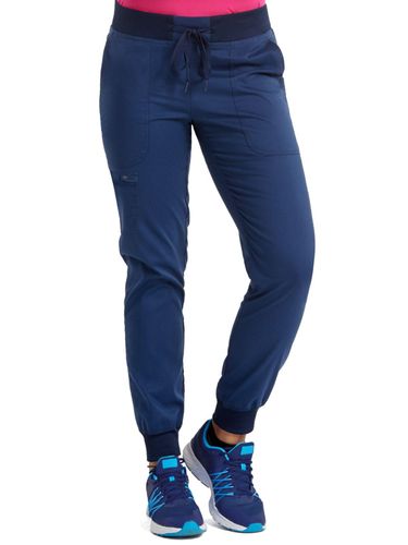 Med Couture Touch Women's 5-Pocket Rib-Knit Waistband Pant image thumbnail