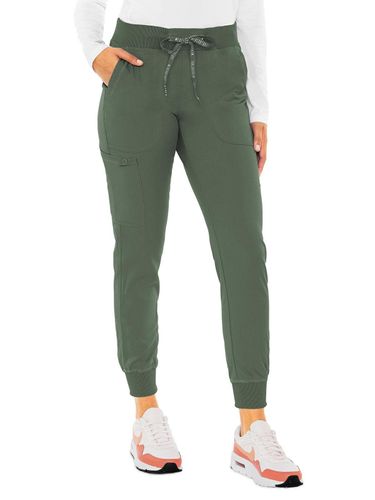 Med Couture Touch Women's 5-Pocket Rib-Knit Waistband Pant image thumbnail