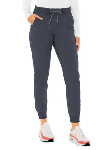 Med Couture Touch Women's 5-Pocket Rib-Knit Waistband Pant image thumbnail