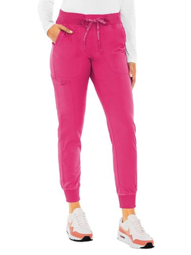 Med Couture Touch Women's 5-Pocket Rib-Knit Waistband Pant image thumbnail