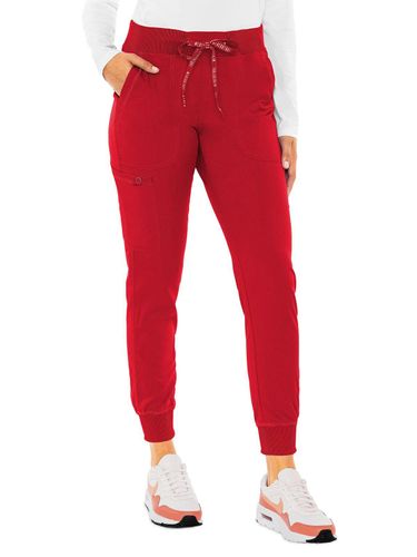 Med Couture Touch Women's 5-Pocket Rib-Knit Waistband Pant image thumbnail