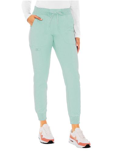 Med Couture Touch Women's 5-Pocket Rib-Knit Waistband Pant image thumbnail
