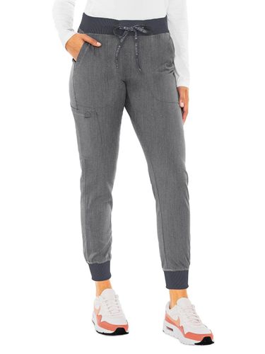 Med Couture Touch Women's 5-Pocket Rib-Knit Waistband Pant image thumbnail