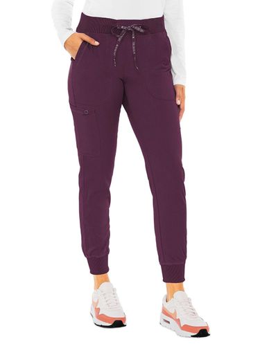 Med Couture Touch Women's 5-Pocket Rib-Knit Waistband Pant image thumbnail