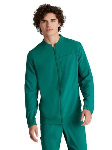 Grey's Anatomy Evolve Men's Three-Pocket Banded Collar Cycle Scrub Jacket image thumbnail