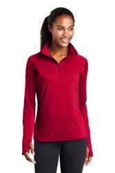 Image of Sport-Tek Ladies Sport-Wick Stretch 1/4-Zip Pullover