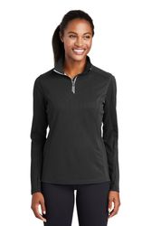 Image of Sport-Tek Ladies Sport-Wick Textured 1/4-Zip Pullover