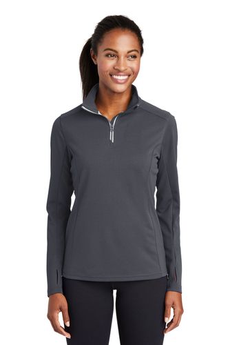 Sport-Tek Ladies Sport-Wick Textured 1/4-Zip Pullover image thumbnail