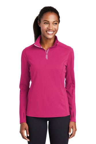 Sport-Tek Ladies Sport-Wick Textured 1/4-Zip Pullover image thumbnail