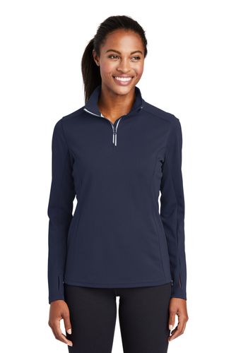 Sport-Tek Ladies Sport-Wick Textured 1/4-Zip Pullover image thumbnail