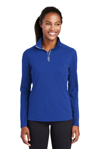 Sport-Tek Ladies Sport-Wick Textured 1/4-Zip Pullover image thumbnail