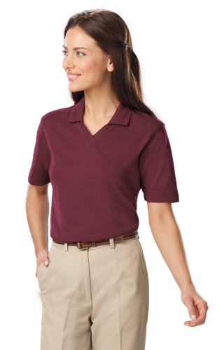 Blue Gen Ladies Superblend V-Neck Polo image thumbnail