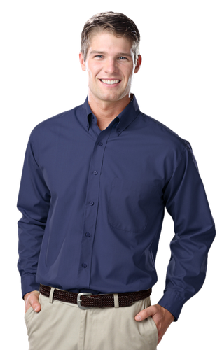 Blue Gen Long Sleeve Poplin Shirt image thumbnail