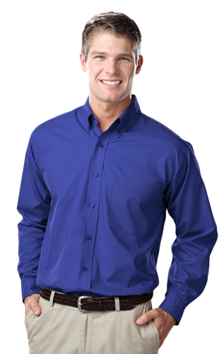 Blue Gen Long Sleeve Poplin Shirt image thumbnail
