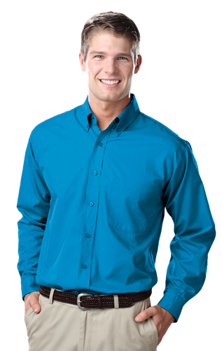 Blue Gen Long Sleeve Poplin Shirt image thumbnail