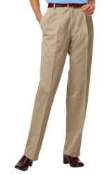 Image of Blue Gen Ladies Twill Pleated Front Pant