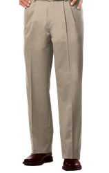 Image of Blue Gen Men's Twill Pleated Front Pant