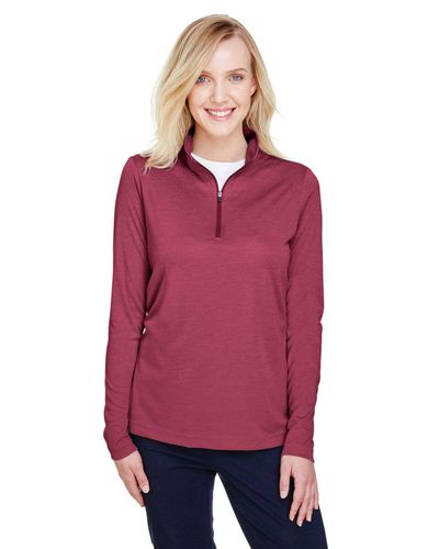 Team365 Ladies Sonic Heather Performance 1/4 Zip image thumbnail