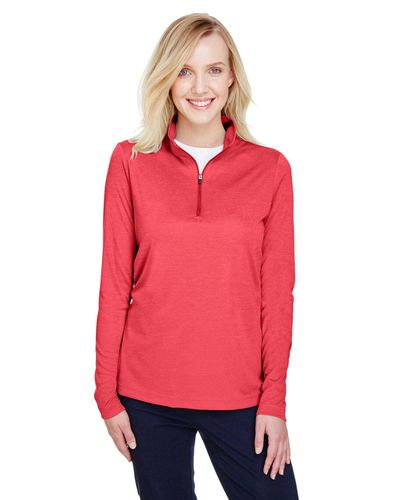 Team365 Ladies Sonic Heather Performance 1/4 Zip image thumbnail