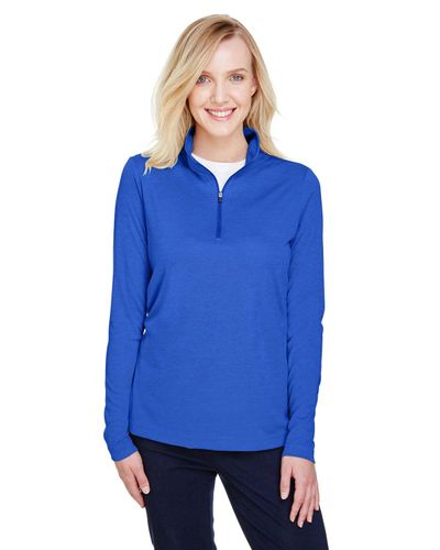 Team365 Ladies Sonic Heather Performance 1/4 Zip image thumbnail