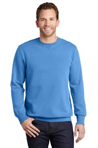 Port & Co Beach Wash Unisex Crewneck - Embroidered Logo image thumbnail