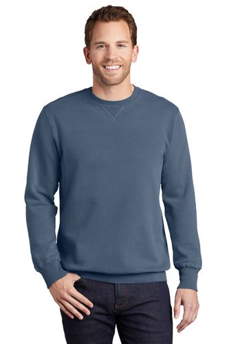 Port & Co Beach Wash Unisex Crewneck - Embroidered Logo image thumbnail