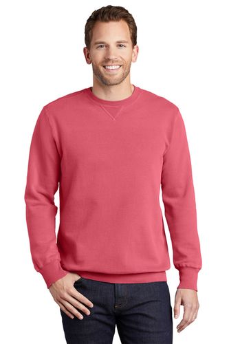 Port & Co Beach Wash Unisex Crewneck - Embroidered Logo image thumbnail