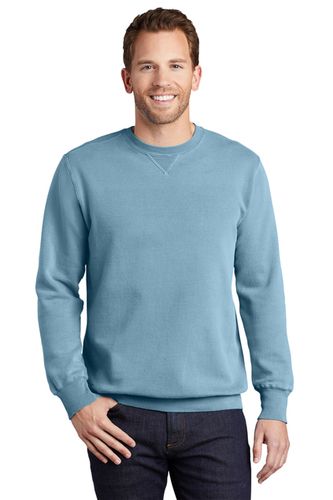 Port & Co Beach Wash Unisex Crewneck - Embroidered Logo image thumbnail