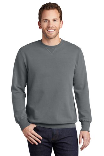 Port & Co Beach Wash Unisex Crewneck - Embroidered Logo image thumbnail