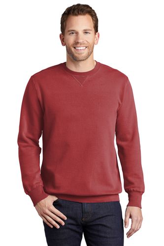 Port & Co Beach Wash Unisex Crewneck - Embroidered Logo image thumbnail
