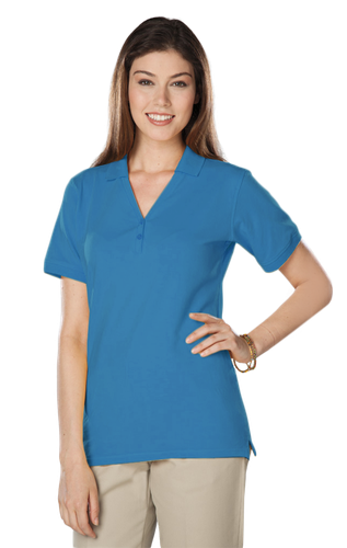 Blue Gen Ladies Soft Touch Y Polo image thumbnail