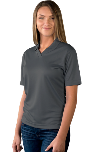 Blue Gen Ladies Wicking V-Neck Polo image thumbnail