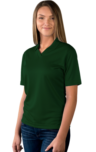 Blue Gen Ladies Wicking V-Neck Polo image thumbnail