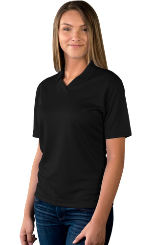 Blue Gen Ladies Wicking V-Neck Polo image thumbnail
