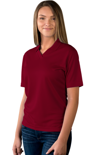 Blue Gen Ladies Wicking V-Neck Polo image thumbnail