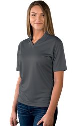 Image of Blue Gen Ladies Wicking V-Neck Polo