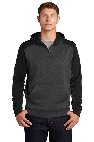 Sport-Tek Tech Fleece Colorblock 1/4-Zip Hooded Sweatshirt image thumbnail