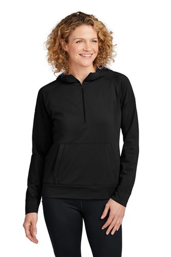 Sport-Tek Women's Sport-Wick Stretch 1/2-Zip Hoodie image thumbnail