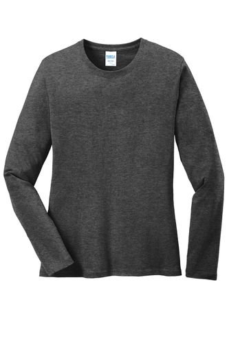 DHS Logo - Port & Company Ladies Long Sleeve Cotton Tee image thumbnail
