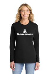 Image of DHS Logo - Port & Company Ladies Long Sleeve Cotton Tee