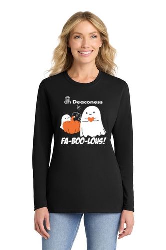 DHS "Fa-BOO-lous" - Port & Company Ladies Long Sleeve Cotton Tee image thumbnail