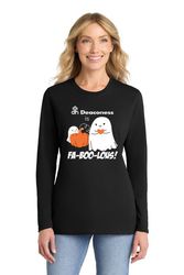 Image of DHS "Fa-BOO-lous" - Port & Company Ladies Long Sleeve Cotton Tee