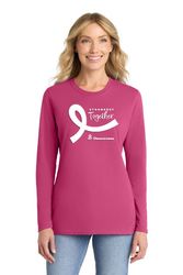 Image of DHS "Strongest Together" Logo - Port & Company Ladies Long Sleeve Cotton Tee