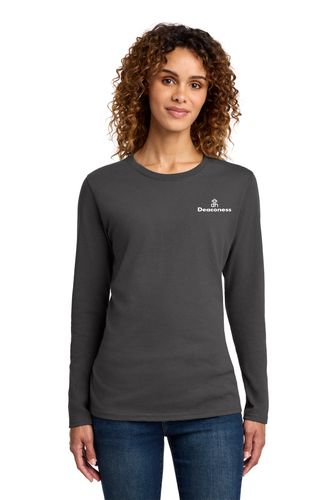 DHS Chest Print - Port&Co Women's Long Sleeve Cotton Tee image thumbnail