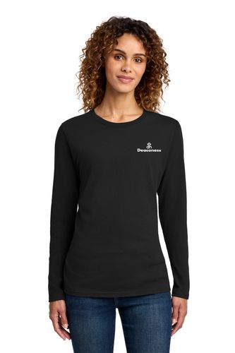 DHS Chest Print - Port&Co Women's Long Sleeve Cotton Tee image thumbnail