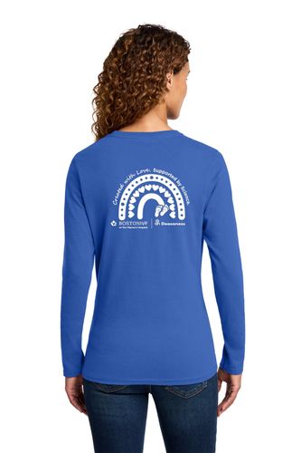 Created w/ Love - Port & Co Women's Long Sleeve Cotton Tee image thumbnail Created w/ Love - Port & Co Women's Long Sleeve Cotton Tee image thumbnail