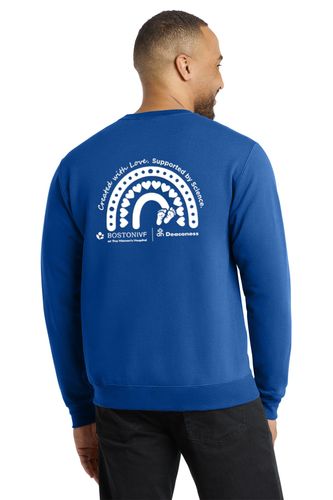 Created w/ Love - Port & Co Unisex Fleece Crewneck image thumbnail Created w/ Love - Port & Co Unisex Fleece Crewneck image thumbnail